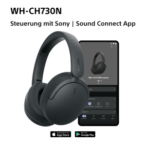 Casti audio Sony WH-CH730N, Noise Cancelling, Bluetooth, Negru - Img 11