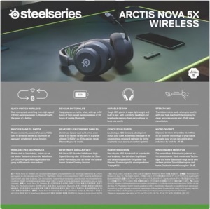 Casti audio SteelSeries Arctis Nova 5X Wireless, 60h autonomie, Negru - Img 15