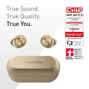 Casti audio Technics EAH-AZ100E-N, Noise Cancelling, Bluetooth multipoint, Aurii - Img 2