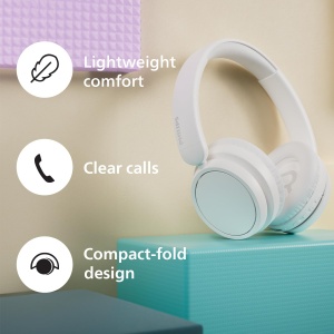 Casti audio wireless Philips TAH5219WT, Bluetooth 5.3, 65 ore autonomie, Dynamic Bass, Alb - Img 8