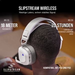 Casti de gaming multiplatforma CORSAIR HS80 RGB WIRELESS - Dolby Atmos - Microfon omnidirectional - Compatibil iCUE - PC, Mac, PS5, PS4 - Alb - Img 6