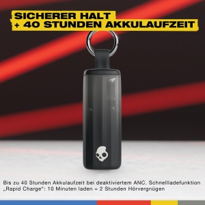 Casti fara fir Skullcandy Method 360 ANC, sunet de la Bose, casti Bluetooth, anulare premium a zgomotului, pana la 40 de ore de viata a bateriei, rezistente la transpiratie si apa cu microfon - negru - Img 6