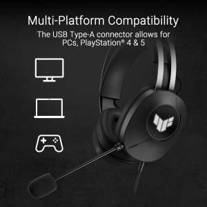 Casti gaming ASUS TUF H1 Gen II USB Surround 71 Microfon TeamSpeak - Img 7