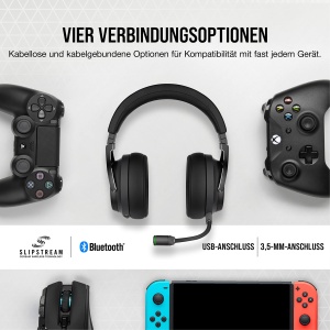 Casti gaming Corsair Virtuoso RGB Wireless XT Bluetooth Dolby Atmos Slate - Img 3