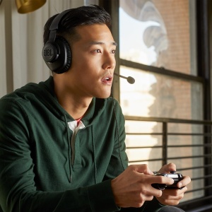 Casti gaming JBL Quantum 100X Over-Ear Boom Microfon detasabil Negru-Verde - Img 8