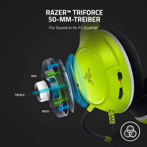 Casti gaming Razer Kaira X, cu fir, drivere 50 mm, microfon cardioid, compatibilitate multiplatforma, verde - Img 2