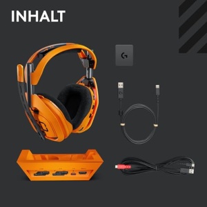 Casti gaming wireless Logitech G Astro A50 X Lightspeed Bluetooth HDMI 21 Papaya Orange - Img 12