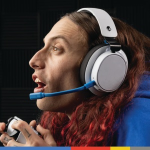 Casti gaming wireless Skullcandy SLYR Pro WhiteBlue latenta redusa compatibilitate multipla - Img 5