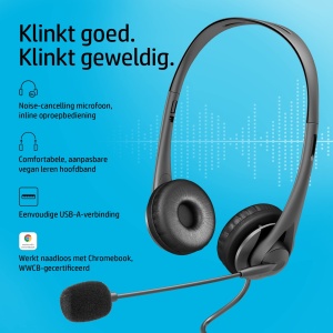 Casti HP Stereo G2 USB-A Anulare Zgomot Negru - Img 6