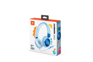 Casti JBL Junior 320 On-Ear pentru copii volum limitat 85 dB microfon integrat albastru - Img 8