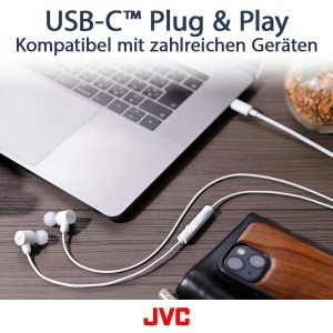 Casti JVC HA-FR29UC-B USB-C Hi-Res Audio Microfon cu Stumpare Negru - Img 7