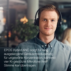 Casti on-ear EPOS Impact 400, Hybrid-ANC, USB-CUSB-A, certificate Microsoft Teams - Img 4