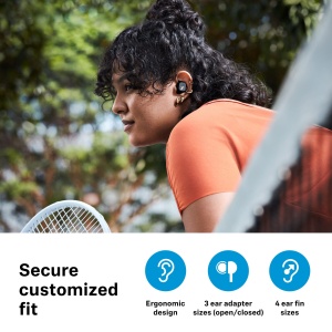 Casti Sennheiser Sport True Wireless - Casti intraauriculare Bluetooth pentru un stil de viata sportiv, ascultarea muzicii si efectuarea de apeluri cu functie acustica adaptabila si anulare a zgomotului, negru - Img 4