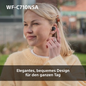 Casti Sony WF-C710NSA cu anulare a zgomotului cu adevarat wireless casti usoare control tactil conexiune multipunct IPX4 baterie de pana la 40 HR inca - Img 5