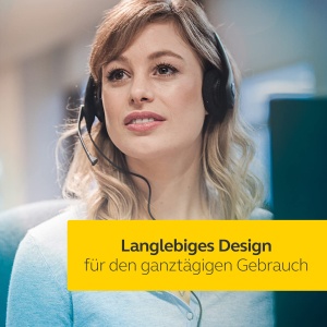 Casti stereo on-ear Jabra Biz 1500 cu deconectare rapida - casti cu fir cu microfon cu anulare a zgomotului si protectie la varf de volum pentru telefoane de birou, negru - Img 6