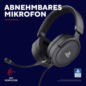 Casti Trust Gaming GXT 498 Forta Licenta oficiala pentru Playstation 5, Durabil, Casti PS4 / PS5, Cablu de 1,2 m, Microfon detasabil, Banda reglabila, Casti over-ear, Negru - Img 6