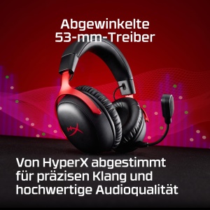 Casti Wireless Gaming HyperX Cloud III S, Multiplatforma, 2.4GHz, Bluetooth, Durata de viata a bateriei de pana la 120 de ore, 2.4GHz, Driver de inclinare de 53 mm, Microfon detasabil de 10 mm - Negru - Img 7