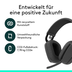 Casti wireless Logitech Zone Vibe Bluetooth cu microfon si functie de anulare a zgomotului - Graphit - Img 8