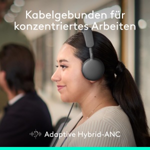 Casti wireless Logitech Zone Wireless 2 ES Bluetooth ANC adaptiv certificat Microsoft Teams Grafit - Img 3