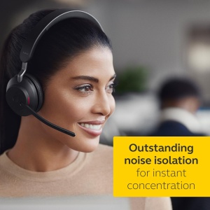 Casti wireless pentru PC Jabra Evolve2 65 - Anulare a zgomotului Casti mono certificate Microsoft Teams cu baterie de lunga durata - Adaptor Bluetooth USB-A - Negru - Img 4