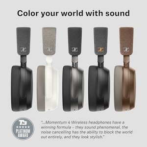 Casti wireless Sennheiser Momentum 4 Over-Ear Noise Cancelling Bluetooth Negru - Img 11