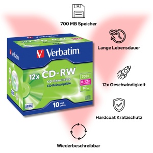 CD-R Verbatim Extra Protection 700MB, 10 bucati, durabilitate mare - Img 4