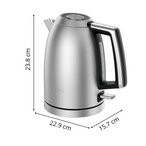 Ceainic electric KRUPS BW552D Excellence finisaj metalic periat premium capacitate de 17 L oprire automata ceainic fara fir pe baza rotativa la 360deg - Img 8