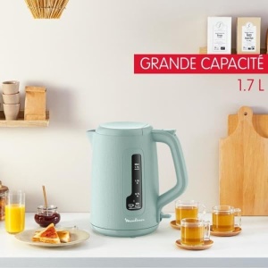 Ceainic electric Moulinex, 1,7 l, afisaj pentru 1 cana, filtru anticalcar, strecuratoare de ceai incluse, umplere si curatare usoara, oprire automata, design elegant, culoare Eucalyptus Morning - Img 2