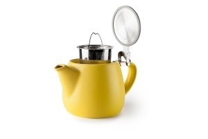 Ceainic IBILI Luxor Yellow 540 ml Portelan Capac si Filtru din Otel Inoxidabil - Img 2