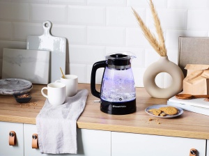 Ceainic Russell Hobbs [1.7l, 2400W, gura de scurgere cu design optimizat din sticla, iluminare LED] Design clasic (gatit sub presiune, capac detasabil, filtru de calcar, baza din otel inoxidabil)26080-70 - Img 2