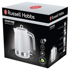 Ceainic Russell Hobbs [1,7l, 2400W] Inspire White cu structura lucioasa de inalta calitate (functie de gatit sub presiune, filtru de calcar detasabil, indicator de nivel al apei, capac detasabil) Ceainic 24360-70 - Img 2