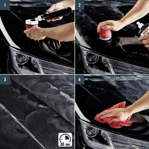 Ceara de lustruire SONAX PolishWax Color, 500 ml, pentru lacuri negre - Img 5