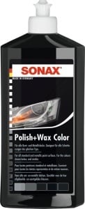 Ceara de Polizare SONAX PolishWax Color, 500 ml, Negru, Abrasiv Mediu
