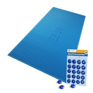 Cearceaf pentru piscina VOUNOT 5x10m, impermeabil, rezistent la UV, albastru inchis