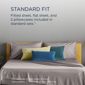 Cearsaf Tempur ProAir, Cool Grey, Kingsize, Material Tencel - Img 8