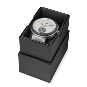 Ceas analogic Braun BN0299PWHBKG cu calendar, pasometru si bratara din silicon - Img 6