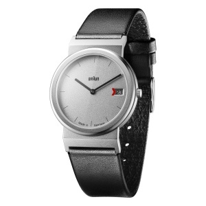Ceas analogic unisex Braun AW50, cu data, curea din piele, 34mm, fabricat in Germania
