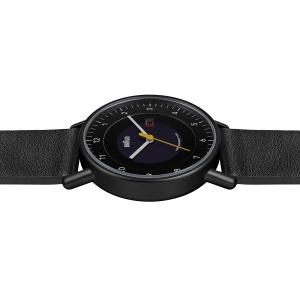 Ceas barbatesc Braun BN0301BKBKG, 40 mm, cu cadran negru si bratara din piele - Img 5