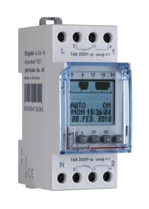 Ceas digital programabil Legrand AlphaRex D21, 1 canal, 56 programe, 230V