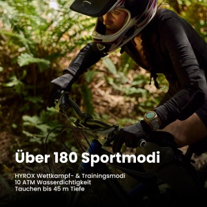 Ceas inteligent Amazfit T-Rex 3 Pro, 44 mm, AMOLED, GPS dual, 180 sporturi, negru-auriu - Img 4