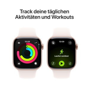 Ceas inteligent Apple Watch Series 11 GPS 42 mm, Aluminiu roz, Bratara sport roz - Img 3