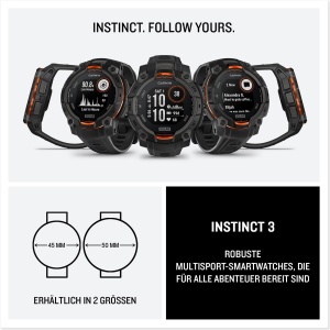 Ceas inteligent Garmin Instinct 3, 45mm, GPS, 28 zile autonomie, design robust - Img 7