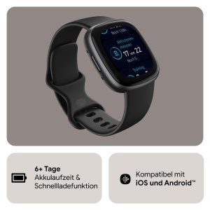 Ceas inteligent Google Fitbit Versa 4, GPS, 6 zile autonomie, compatibil AndroidiOS - Img 2