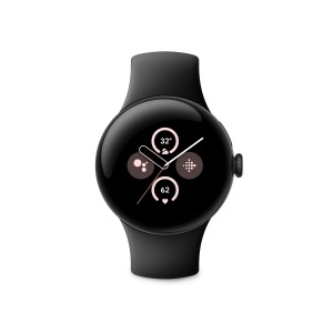 Ceas inteligent Google Pixel Watch 2, negru mat, cu senzor de ritm cardiac si LTE