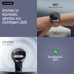 Ceas inteligent Motorola Smartwatch Ultra E-SIM cu bratara din silicon negru - Img 3