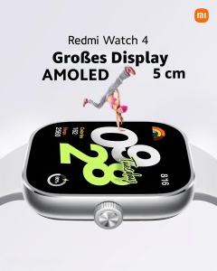 Ceas inteligent Xiaomi Redmi Watch 4, AMOLED 1.97, 390 x 450 pixeli, culoare argintie - Img 4