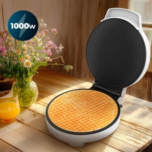 Cecotec Waffle Iron Fun Gofrestone Cone. Fier de vafe cu 1000 W, suprafata din otel inoxidabil, 1-5 vafe in forma de inima sau o vafa mare, placa antiaderenta, indicator luminos, protectie la supraincalzire - Img 4