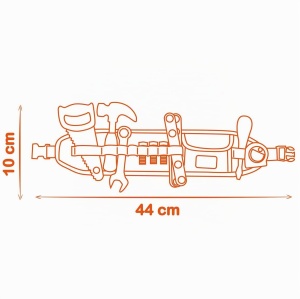 Centura de unelte Smoby BlackDecker cu 14 accesorii, ajustabila, pentru copii - Img 5