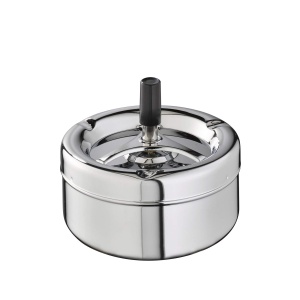 Cenusa cu buton APS 54 KLASSIKER, 13 x 10.5 cm, Argintie