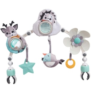 Cerc de joaca Tiny Love Sunny Stroll cu jucarii interactive, pentru bebelusi, cu clipsuri universale